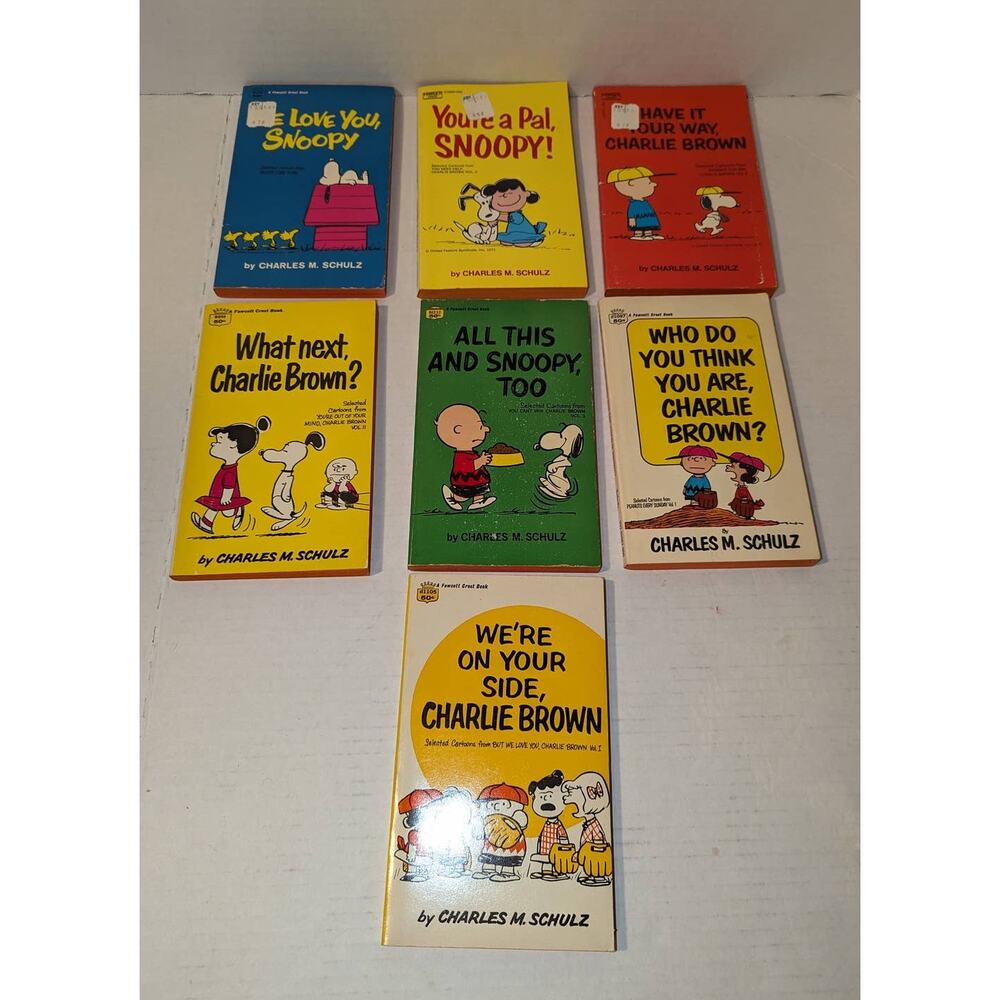 7 Vintage Charles M Schulz Peanuts Snoopy Charlie Brown Vintage PB MINT